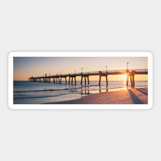 Okaloosa Fishing Pier Sunset Florida Sticker by mcdonojj